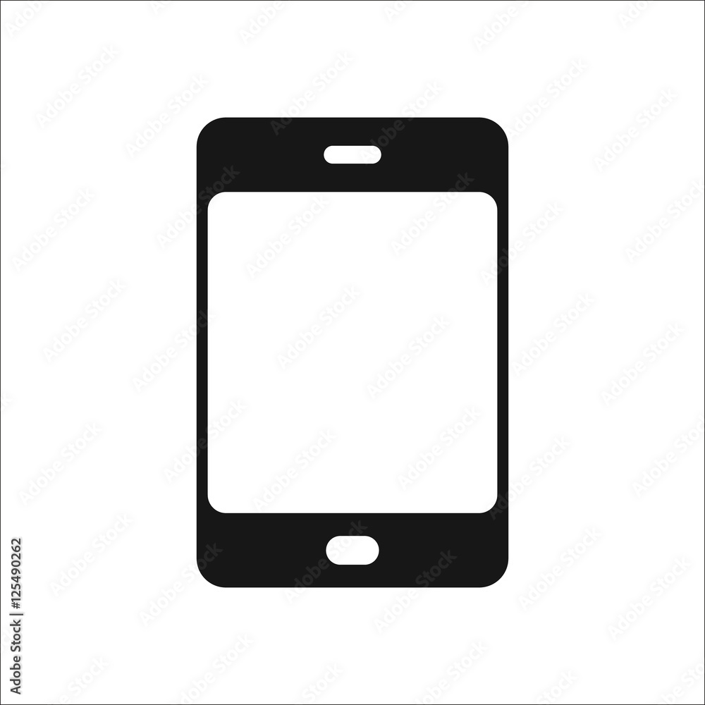 Phone Smartphone symbol silhouette icon on background Phone Smartphone symbol silhouette icon on background