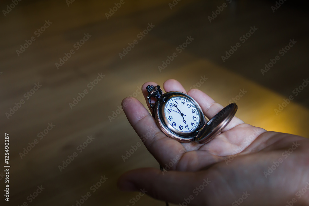 Watch on hand in darkness Watch on hand in darkness