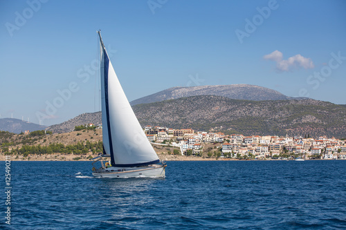 Luxury yachts. Boat in sailing regatta. © De Visu