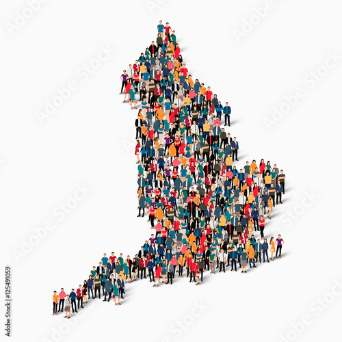 people map country England vector