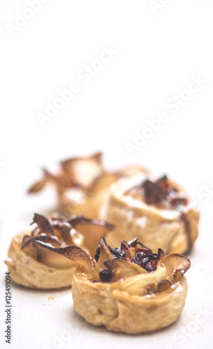 Sweet pastries on a white background