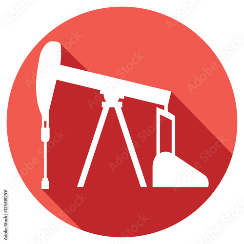 oil pump jack flat icon