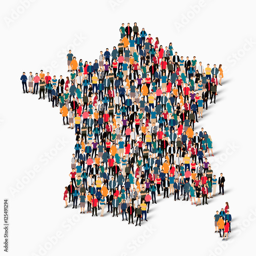 people map country France vector