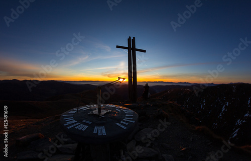 Sunrise On Top Of Falkert 2.308m In Carinthia Austria photo