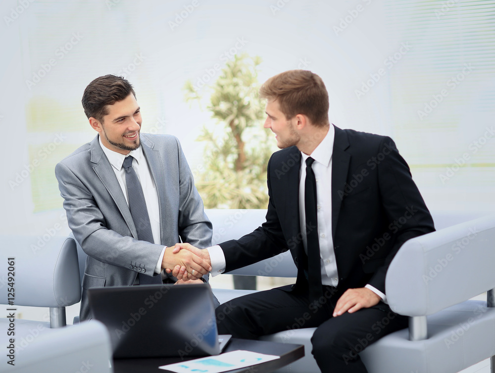 Business team discussing together plans Business team discussing together plans