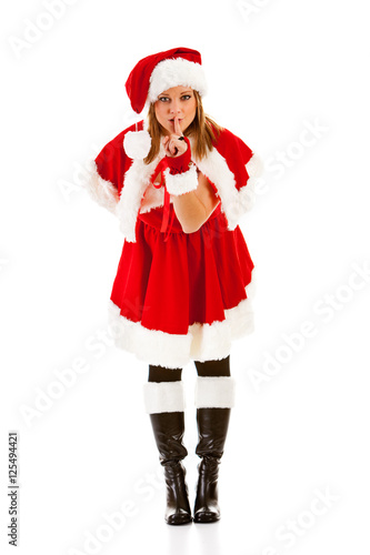Christmas: Santa Girl Hushing