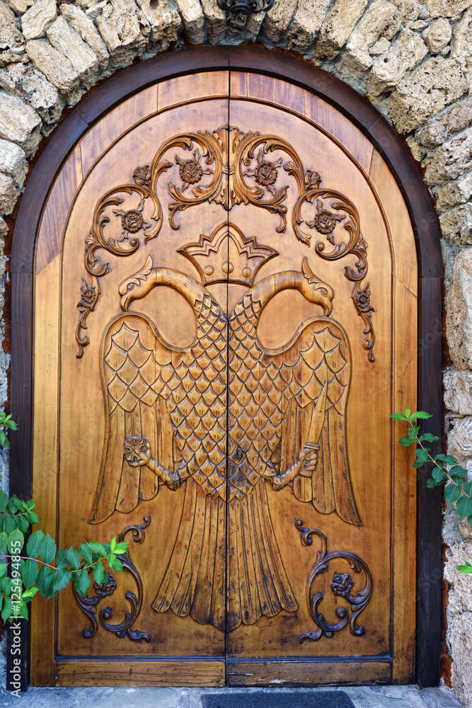 Medieval wooden door, Greece