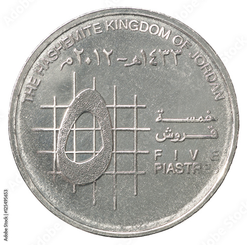 Jordanian piastre coin photo