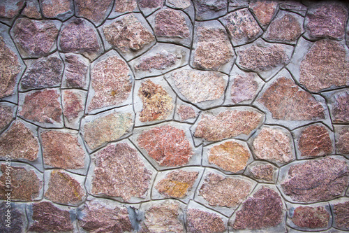 Traditional Stone Brick Wall made of fragment stones