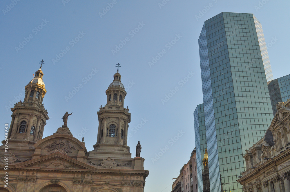 Metropolitan Cathedral, Plaza de Armas Main Square, Santiago de Chile