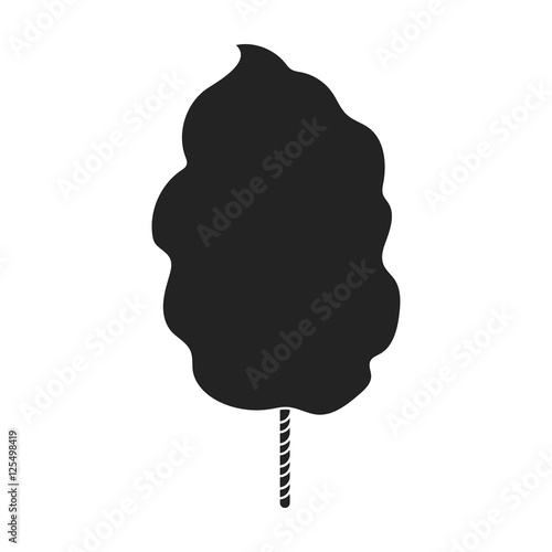 Cotton candy icon in black style isolated on white background. Films and cinema symbol stock vector illustration.