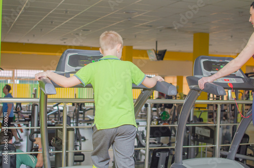 Boy is training on the race track