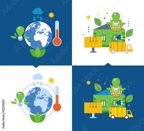 Ecology, environmental issues, global warming, creating a favorable atmosphere eco
