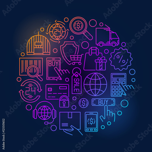 Ecommerce colorful symbol