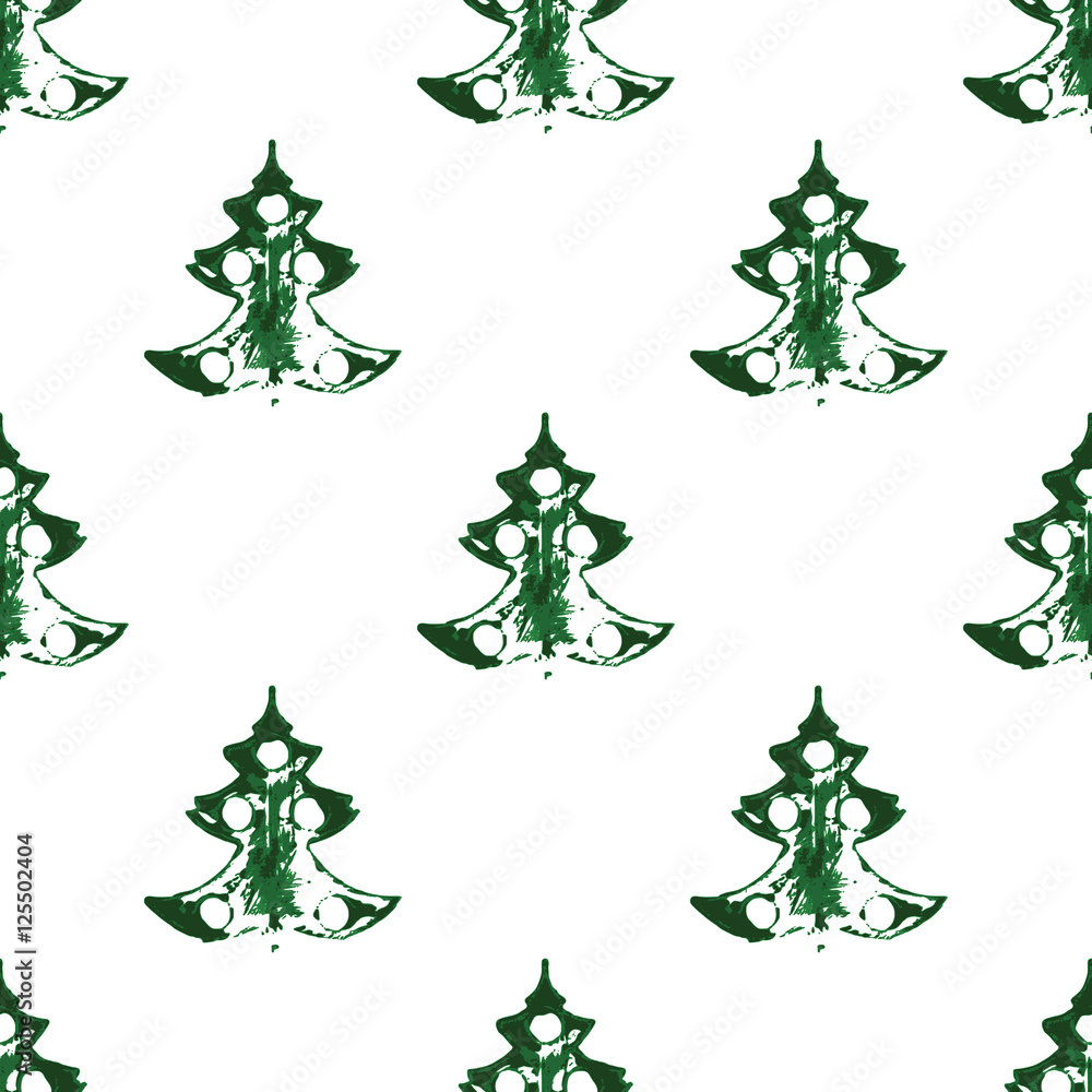 seamless pattern, prints of Christmas trees on a diagonal seamless pattern, prints of Christmas trees on a diagonal