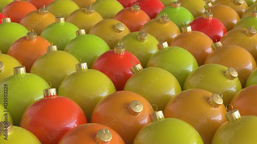 Tightly Packed Array of Round Decorations in Warm Hues Tightly Packed Array of Round Decorations in Warm Hues