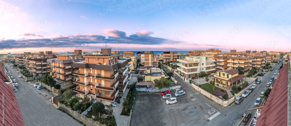 Obraz premium Torvajanica, centro città - panorama