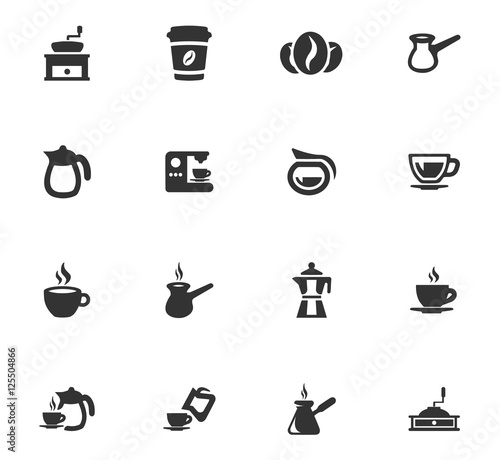 Coffee icons set