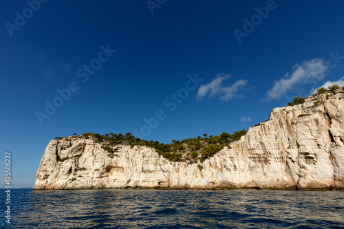 Vue from the sea on Calanques de Cassis, Calanques de Marseille, Provence, France © thomathzac23