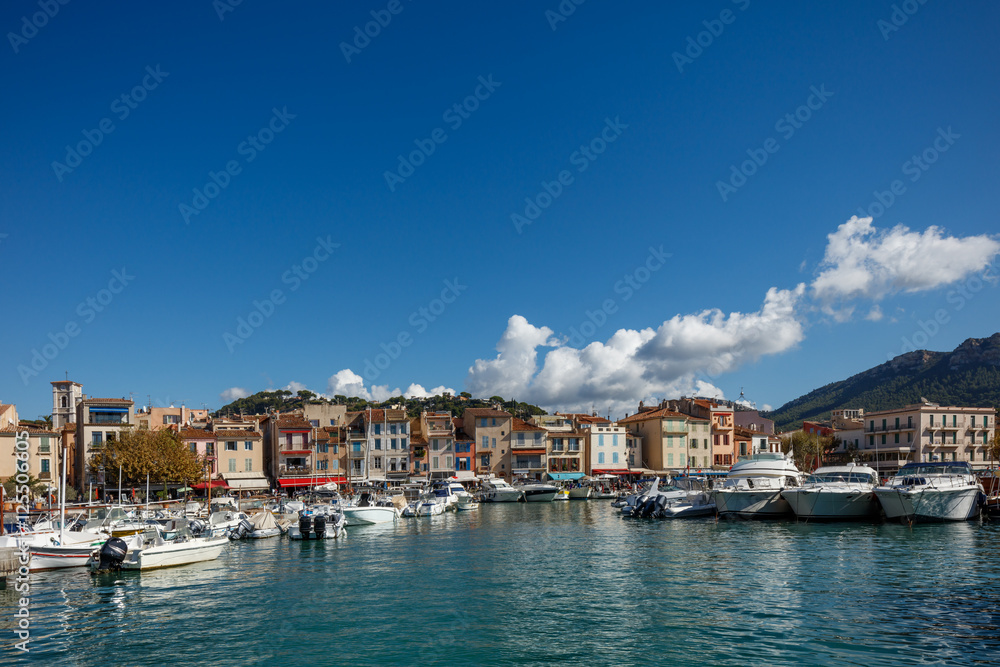 Port and City of Cassis, near Marseille, France 