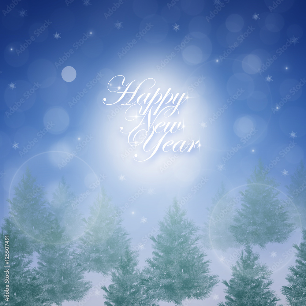 Happy New year landscape