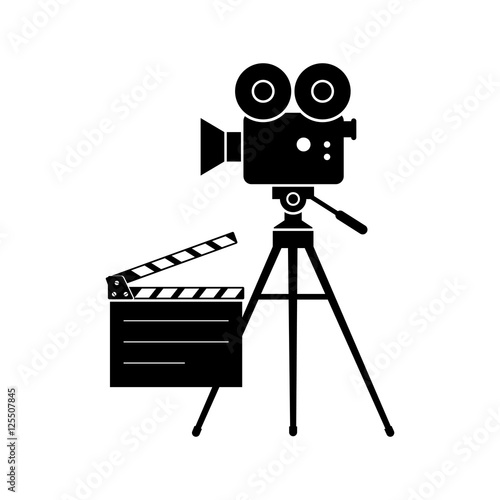 Movie camera vector icon