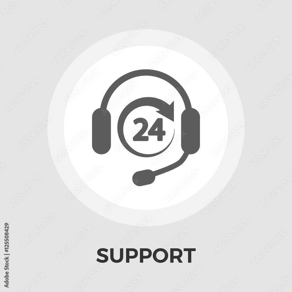 Support 24 hours flat icon Support 24 hours flat icon