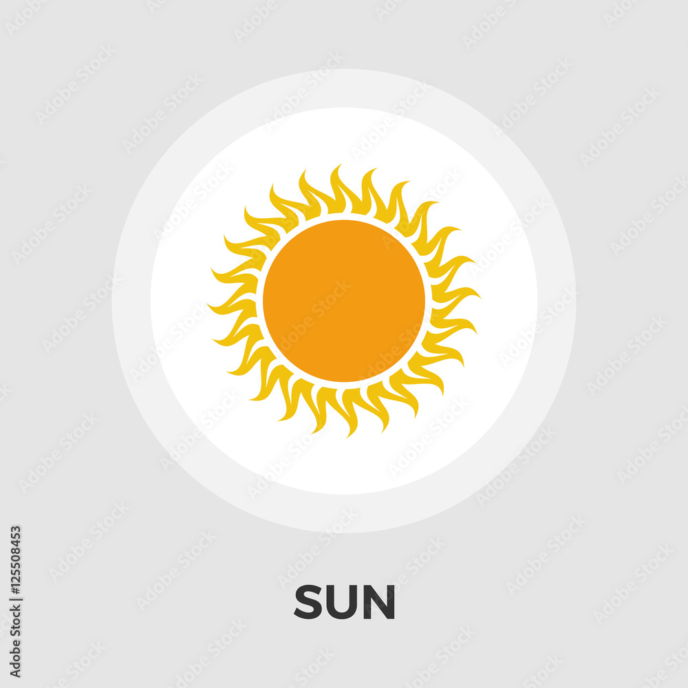 Fototapeta premium Sun Flat Icon
