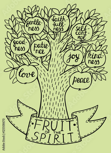 Biblical illustration from the new Testament fruit of the spirit.