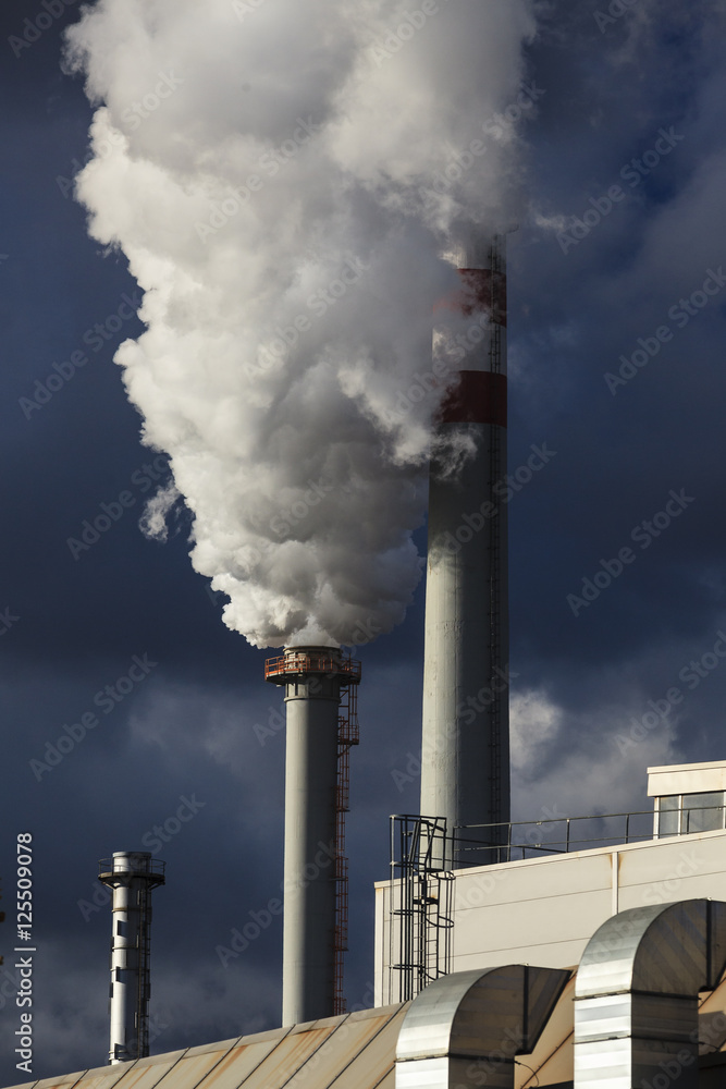 white danger smoke from coal power plant chimney white danger smoke from coal power plant chimney