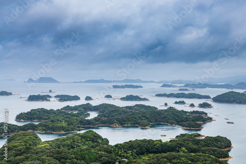 Kujuku Islands view in Sasebo, Kyushu, Japan photo