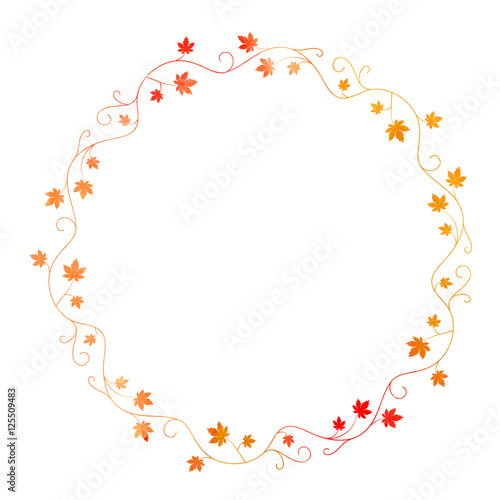 Wallpaper Mural Frame with Autumn Leaves Torontodigital.ca