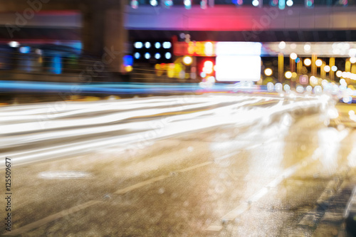 Night light traffic / Blur of night light traffic.