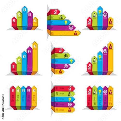 Vector set of different col...