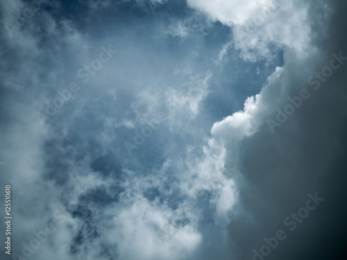 Sky with dark clouds before a thunder storm