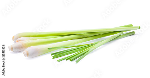 Lemon grass on a whit