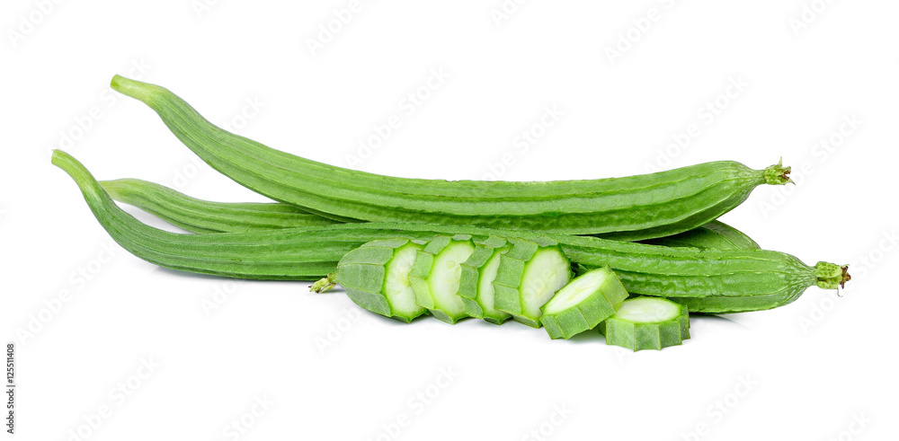 fresh luffa acutangula isolated on white fresh luffa acutangula isolated on white