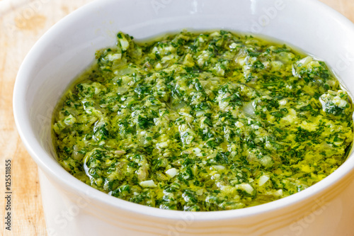 Green sauce for boiled meat