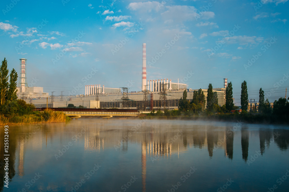Morning at the Kurchatov water reservoir.  