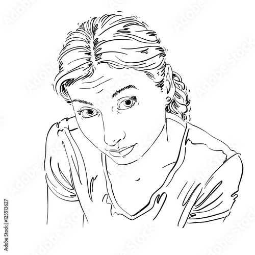 illustration, vector, pose, lady, female, woman, girl, young, yo