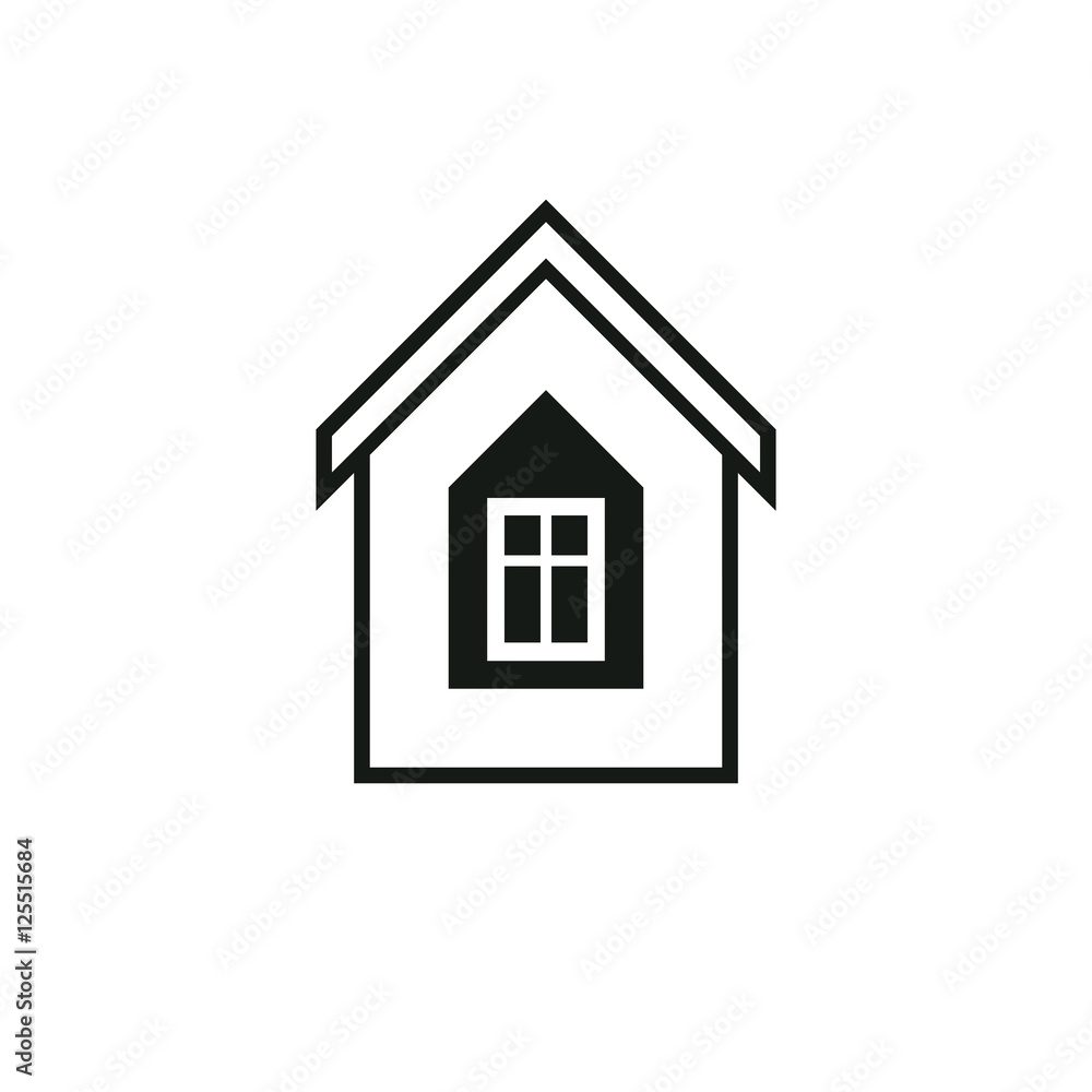 Real estate simple business vector icon isolated on white backgr Real estate simple business vector icon isolated on white backgr