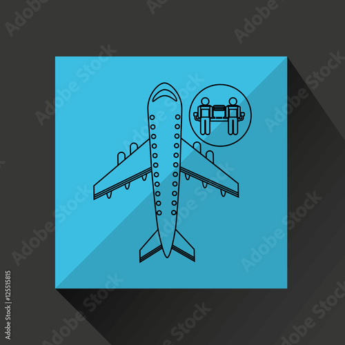travel flying concept waiting design, vector illustration  graphic 