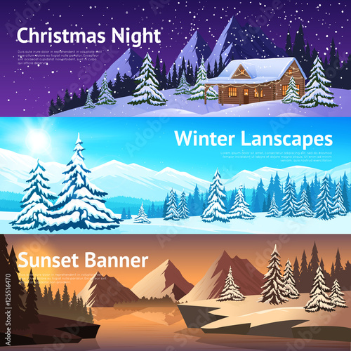 Winter Landscape Horisontal Banners
