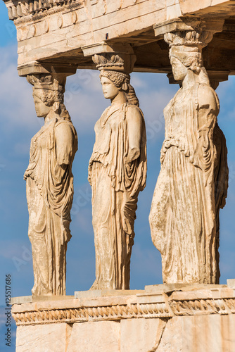 Caryatids at the Acropolis closeup