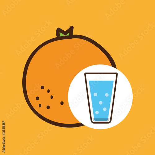 cartoon cup glass water with vector illustration eps 10