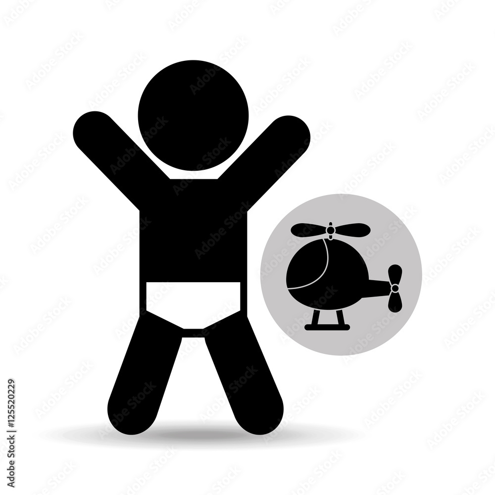 cheerful baby silhouette and vector illustration eps 10 cheerful baby silhouette and vector illustration eps 10
