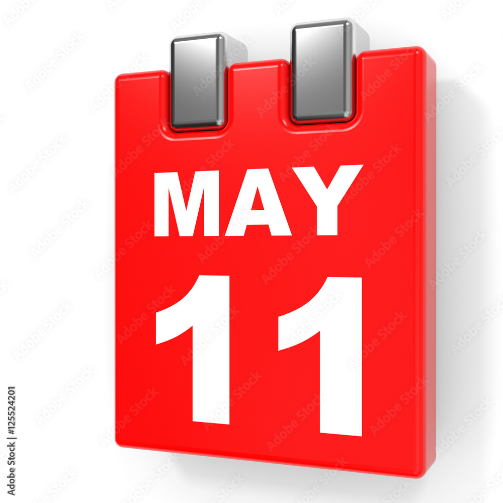 May 11. Calendar on white background. May 11. Calendar on white background.