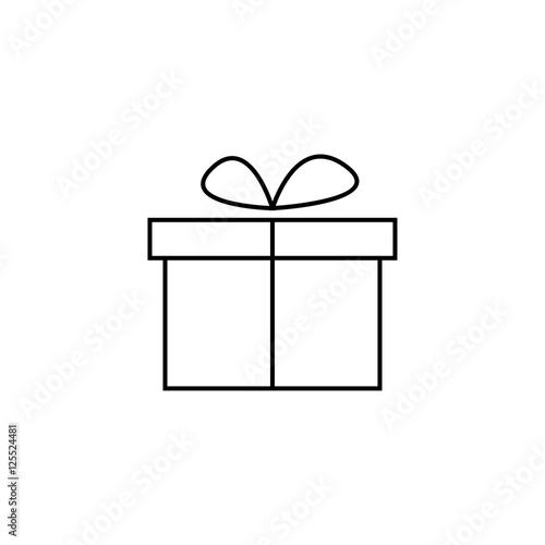 gift outline icon illustration