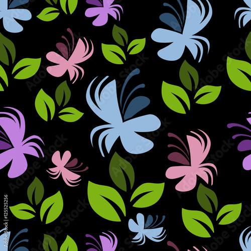 Fototapeta Naklejka Na Ścianę i Meble -  Colorful vector floral pattern