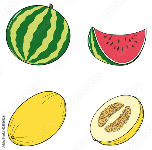 Wassermelone und Honigmelone